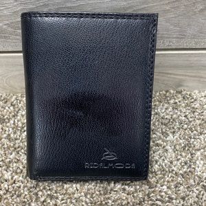 RIDALMODA Bifold BLACK Wallet with Flap